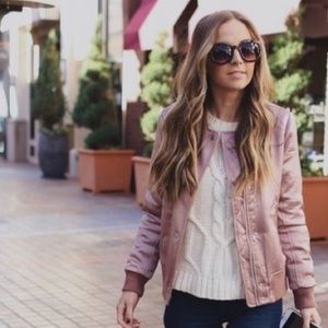 Pink bomber jacket